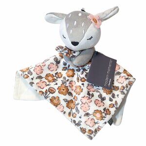 Modern Moments Gerber Deer Fawn Floral Baby Lovey Security Blanket 12" X 12" NEW